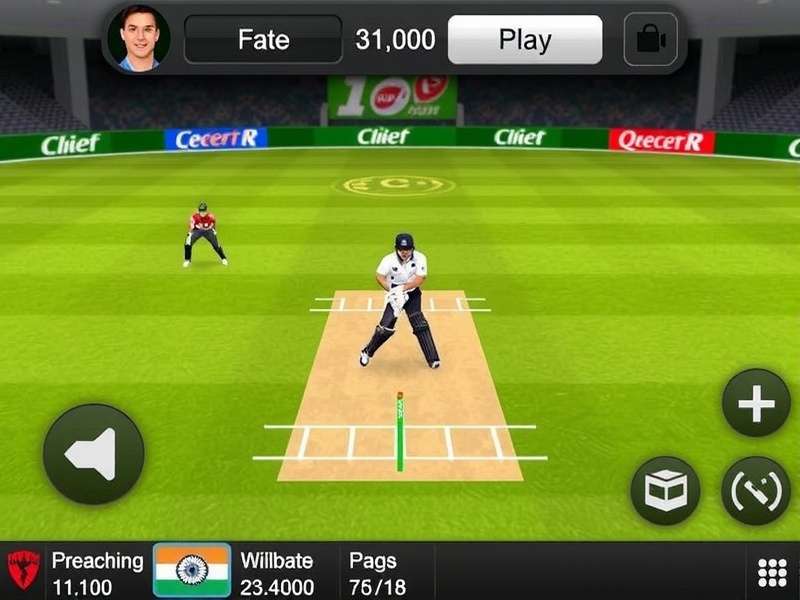Cricket Legends India 2 batting interface